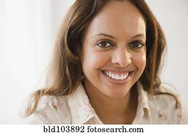 Smiling Cape Verdean woman