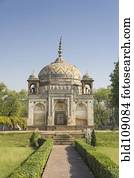 ornate, predios, com, manicured, gramado