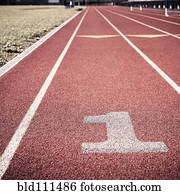 First lane on athletic track
