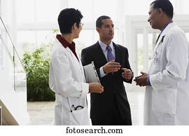 doutores, conversa, homem negócios