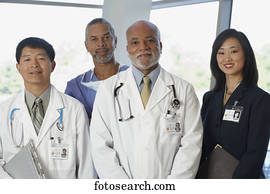 grupo, de, doutores, com, asiático, executiva