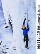 caucasiano, escalador, scaling, geleira