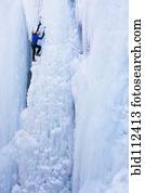 caucasiano, escalador, scaling, geleira