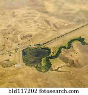 Aerial View of a Lake in a Rural Setting