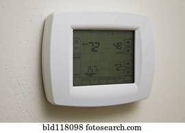 berør skjerm, thermostat
