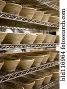 cestas, em, um, panificadora