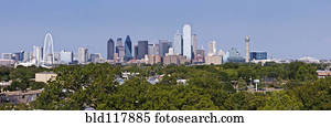 Distant View of Downtown Dallas
