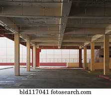 Empty Open-Air Parking Garage