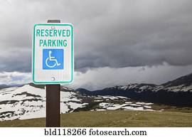 Handicap Parking Sign at a National Park