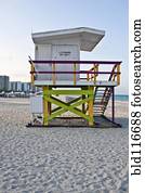 Lifeguard Hut on the Beach