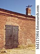 Metal Door in Brick Facade