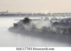Mist Shrouded River