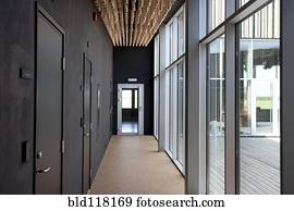 Modern Office Hallway