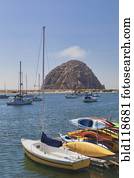 Morro Rock is a large volcanic plug in Morro Bay