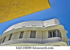 Retro Building under a Clear Sky