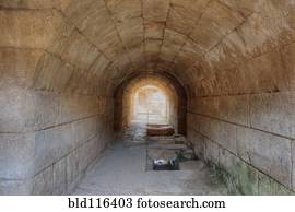 Ruins Of Arched Stone Walkway