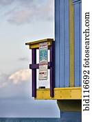 segurança, instruções, em, um, salva-vidas, estação