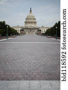 View up the National Mall to the Capital building