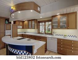 Counter tops in open kitchen