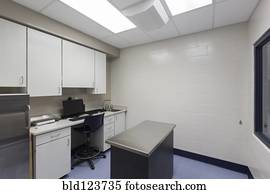 Examination table in animal hospital