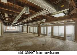 Empty office space under construction