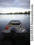 barco pesca, ligado, pacata, rio