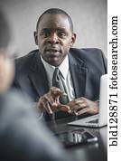 Businessman talking in meeting