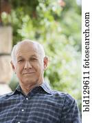 Senior Caucasian man outdoors Senior Caucasian man outdoors