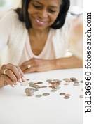 raça misturada, mulher, contagem, mudança