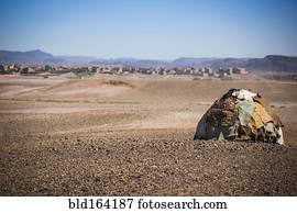 acampamento tendeu, em, remoto, deserto