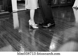 Couple dancing on dance floor