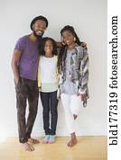 Black family smiling