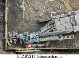 High angle view of workers at construction site