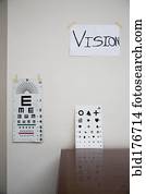 letra, gráficos, em, escritório, de, optometrist