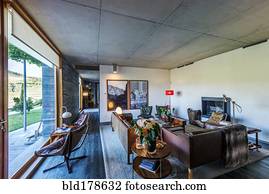 Open-air lobby in hotel