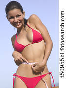 Woman with measuring tape