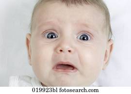 Der Kopf des weinenden Babys