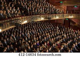 Audience watching performance in theater