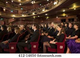 Audience watching performance in theater