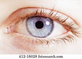 Extreme close up of blue eye