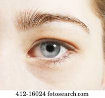 Extreme close up of blue eye