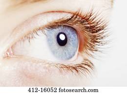 Extreme close up of blue eye