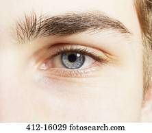 Extreme close up of blue eye