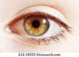 Extreme close up of hazel eye