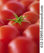 Extreme close up of red tomatoes