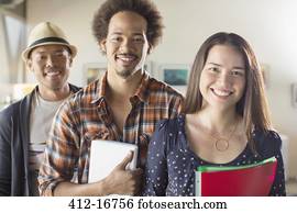 Portrait of confident casual business people