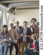 Portrait of confident casual business people