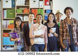 Portrait of confident creative business people in office