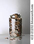 mudança, jarro, transbordante, ligado, contador