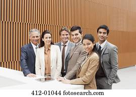 Portrait of smiling business people